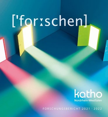 Das Cover des katho Forschungsbericht 2021-2022 ist zu sehen.