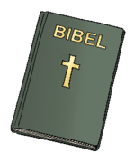 Die Bibel ist zu sehen.