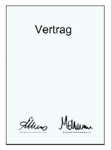 Es wird ein Vertrag gezeigt.