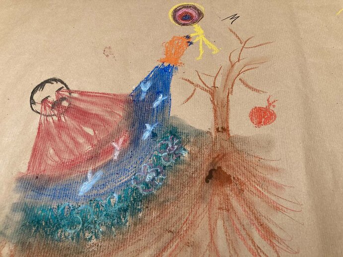 Ein gemaltes Bild aus einer Exkursion.