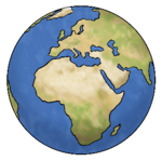 Es wird eine Weltkugel gezeigt.